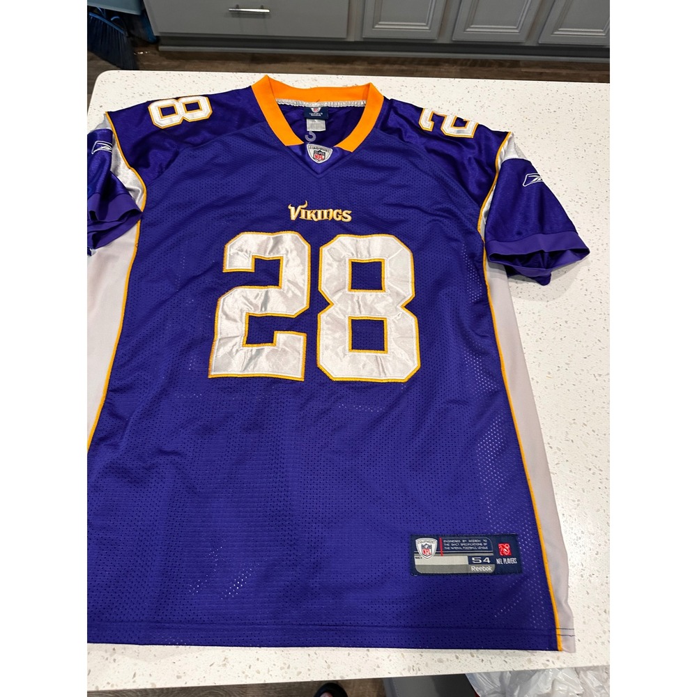 Reebok NFL Minnesota Vikings Adrian Peterson 28 Jersey Mens 54 Purple Stitched
